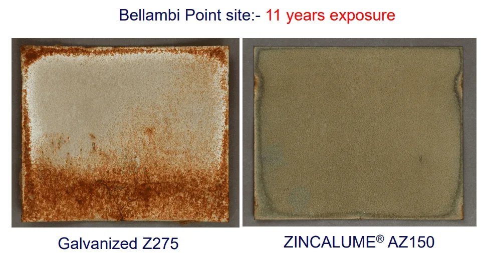 Galv vs Zinc 11 year | Pioneer Water Tanks (SA) Zincalume vs Galvanized 11 Year Test